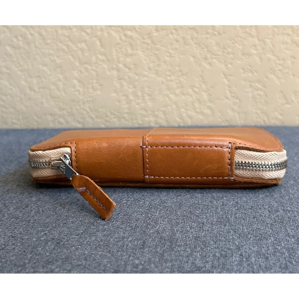 This Is Ground Mod Leather Organizer Toffee Brown Zip Case Insert Notebook